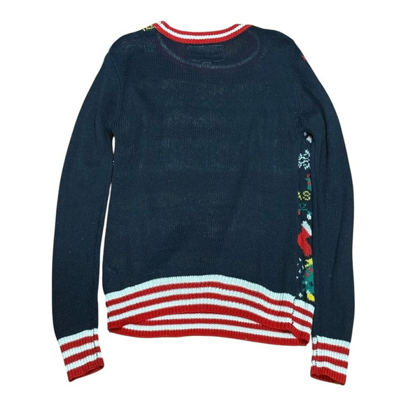 Ugly Christmas Sweater Womens Small Festive Xmas Trees Stockings Pullover - Picture 8 of 8